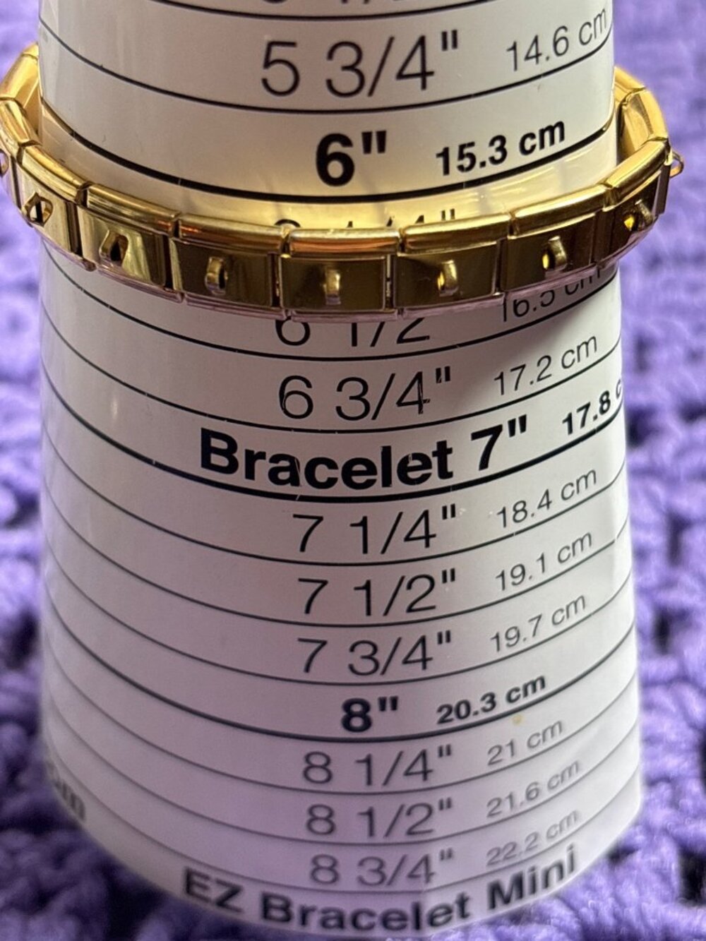 14K Gold Plated Stainless Steel Italian Charm Bracelet 6.25 inches Unstretched